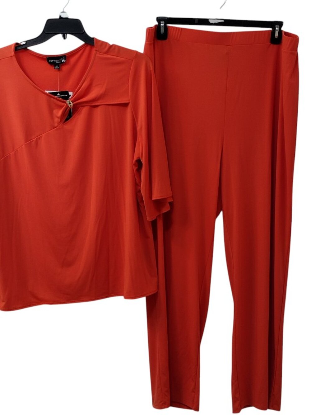 Antthony 2pc Top & Pant Set, Size 2X, Orange